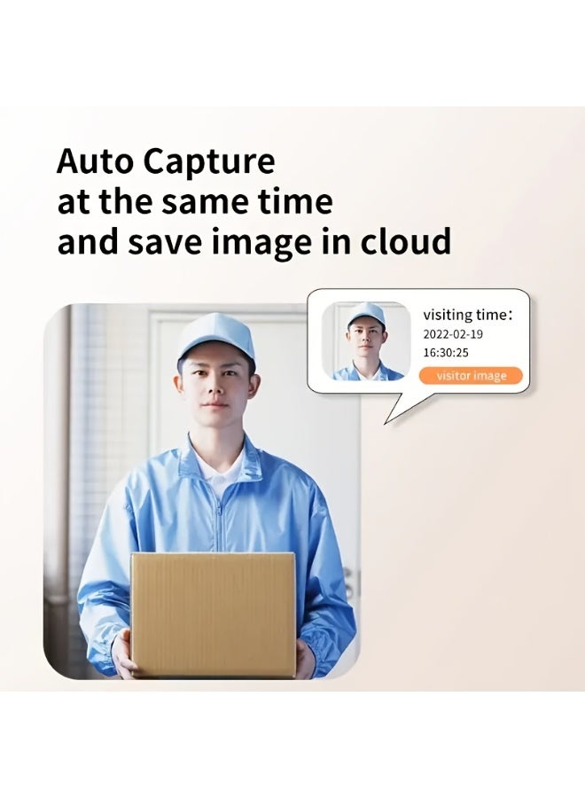 1080P HD Wireless Video Doorbell with Camera,Ring Camera Outdoor Wireless, Night Vision,Two-Way Talk, Weatherproof, Rechargeable Battery,Real-Time Mobile Phone Alerts - Image 4