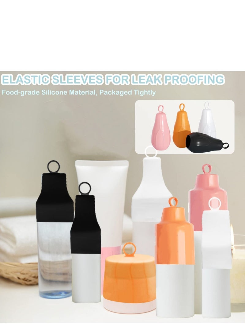 SYOSI 8 Pack Elastic Sleeves for Leak Proofing Travel, Leak Locks Toiletry Skins Travel Bottles Leak Proof Silicone Sleeve Covers for Travel Container in Luggage Reusable Toiletries Accessory  - Image 4