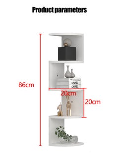 KYD 5 Tier Wall Mount Corner Shelf Wood Display Storage Shelves for Home Office Decor  - Image 5