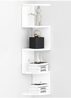 KYD 5 Tier Wall Mount Corner Shelf Wood Display Storage Shelves for Home Office Decor  - Image 2