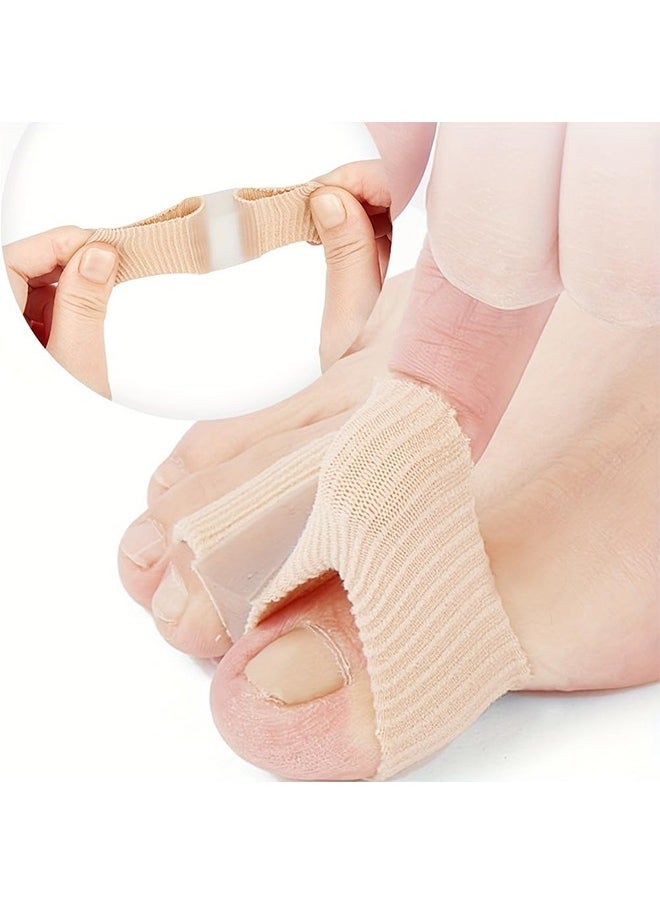 HY Gel Toe Spacer Separators, 2 PCS Bunion Corrector for Overlapping Toe (1st/2nd Toe), Silicone Toe Spacers with Soft Gel Lining for Hallux & Bunion(0.6'' Thick)  - Image 4