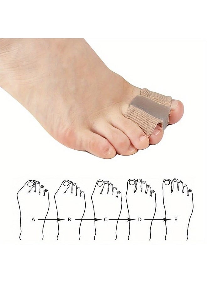 HY Gel Toe Spacer Separators, 2 PCS Bunion Corrector for Overlapping Toe (1st/2nd Toe), Silicone Toe Spacers with Soft Gel Lining for Hallux & Bunion(0.6'' Thick)  - Image 3