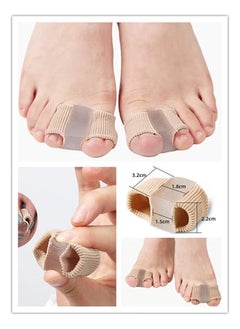 HY Gel Toe Spacer Separators, 2 PCS Bunion Corrector for Overlapping Toe (1st/2nd Toe), Silicone Toe Spacers with Soft Gel Lining for Hallux & Bunion(0.6'' Thick)  - Image 2