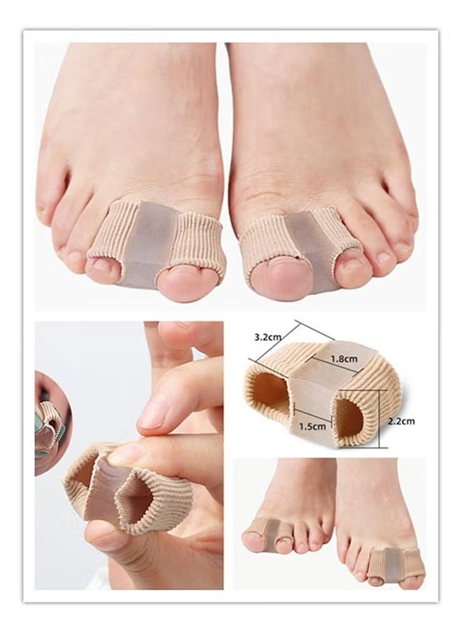 HY Gel Toe Spacer Separators, 2 PCS Bunion Corrector for Overlapping Toe (1st/2nd Toe), Silicone Toe Spacers with Soft Gel Lining for Hallux & Bunion(0.6'' Thick)  - Image 2