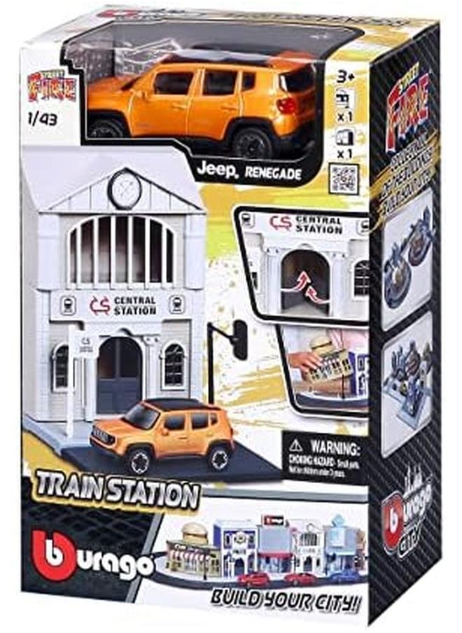 Bburago - 1 43 Str. Fire City Train Station - Image 1