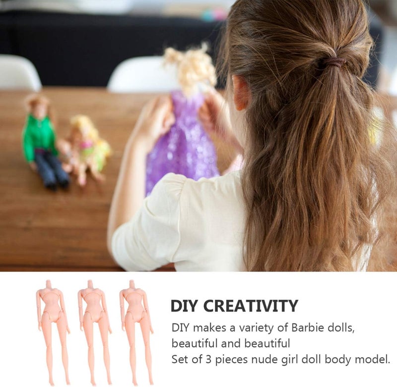 comfrt 3pcs 12 Moveable Joints Toys Doll Body Without Head Female Figure Naked Body Dolls Toy pullip doll,doll body,doll joints(A) - Image 4