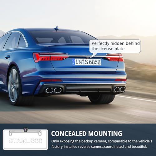 Pixelman Backup Camera Mount,Universal Stainless Steel Rust-Proof Rear View Backup Camera License Plate Mount,Car License Plate Back up Camera Bracket,Dash Cam Mirror Camera Reverse Rear Camera Holder - Image 5