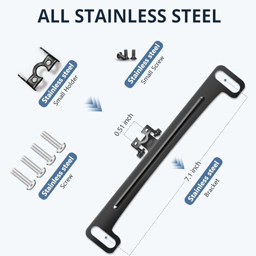 Pixelman Backup Camera Mount,Universal Stainless Steel Rust-Proof Rear View Backup Camera License Plate Mount,Car License Plate Back up Camera Bracket,Dash Cam Mirror Camera Reverse Rear Camera Holder - Image 2