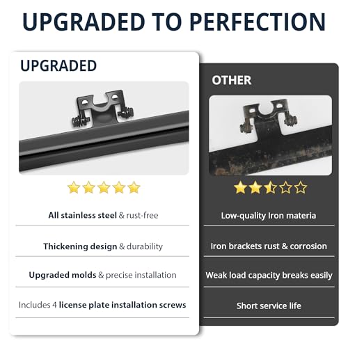 Pixelman Backup Camera Mount,Universal Stainless Steel Rust-Proof Rear View Backup Camera License Plate Mount,Car License Plate Back up Camera Bracket,Dash Cam Mirror Camera Reverse Rear Camera Holder - Image 3