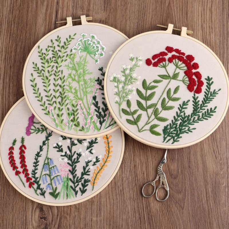 Diy Handmade Embroidery Embroidery Material Bag Original Bouquet Bouquet Flower European Embroidery Sewing Kit English - Image 2