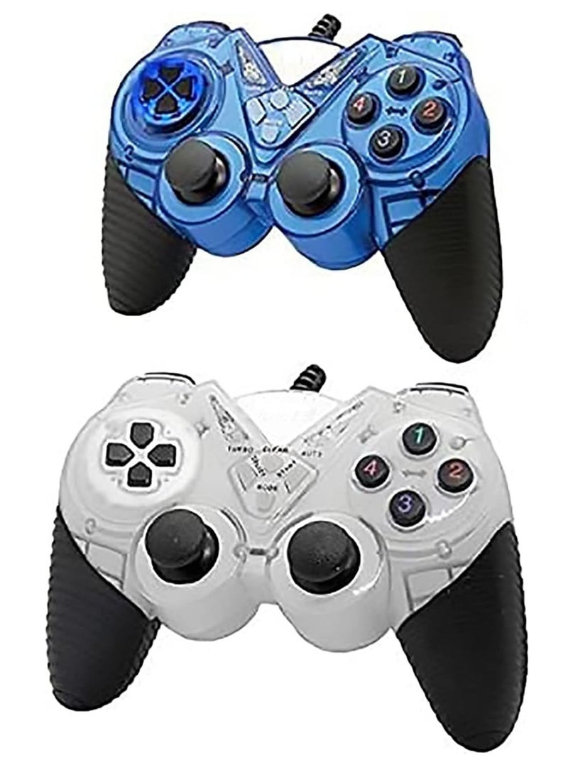 2pcs USB 2.0 Turbo Gamepad Joystick for PC Laptop - Image 1
