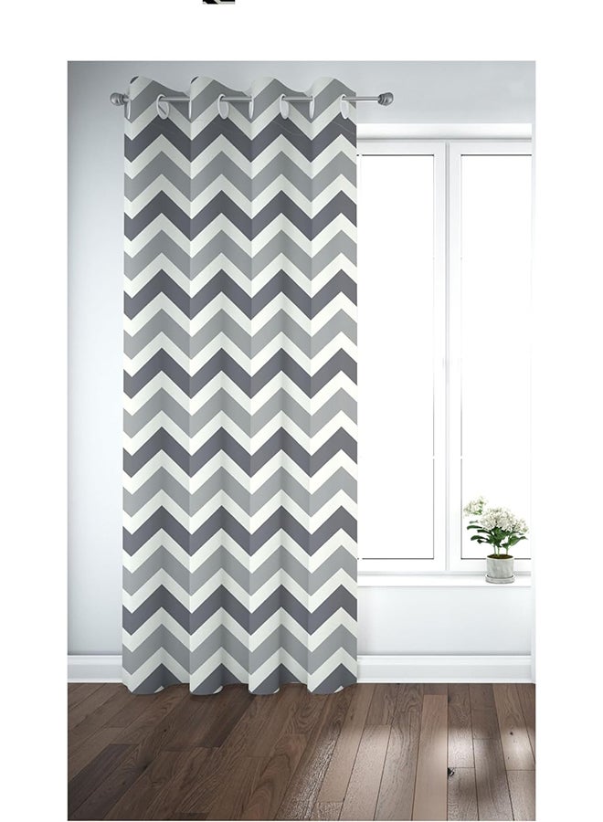 Cartela Curtains حلقة ستارة مطبوعة من Cartela PR1230 (لوحة واحدة) (رمادي، 130 عرضًا × 240 ارتفاعًا) - Image 1