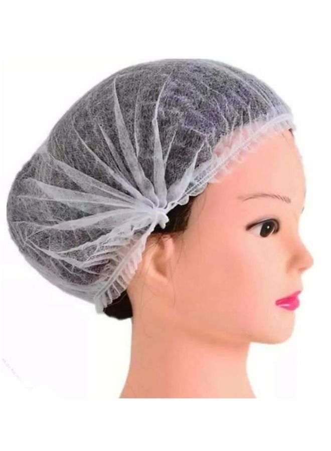 LACOT GENERAL TRADING LLC 1000 Peice Disposable Hair Net/Mob Caps/Hair Caps-White with elastic stretch band Polypropylene Hats - Image 1