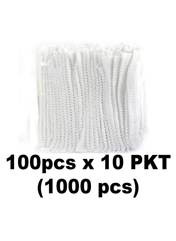 LACOT GENERAL TRADING LLC 1000 Peice Disposable Hair Net/Mob Caps/Hair Caps-White with elastic stretch band Polypropylene Hats - Image 2