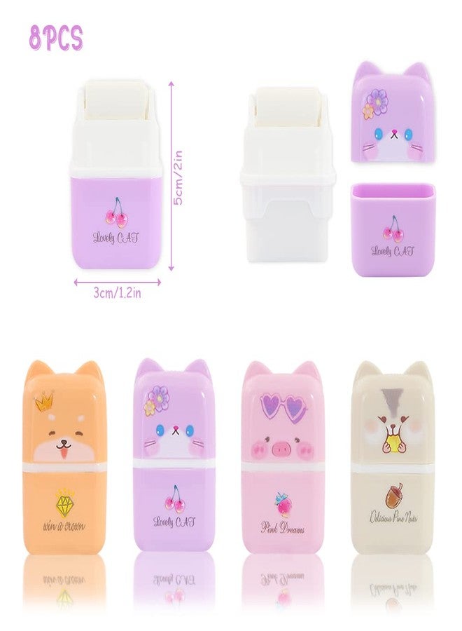 Geluode 8 Pcs Cute Erasers for Kids, Cute Cartoon Rubber, Fun Party Favor & School Supplies, Kawaii Drawing Eraser for School Office Supply Stationery - Image 2