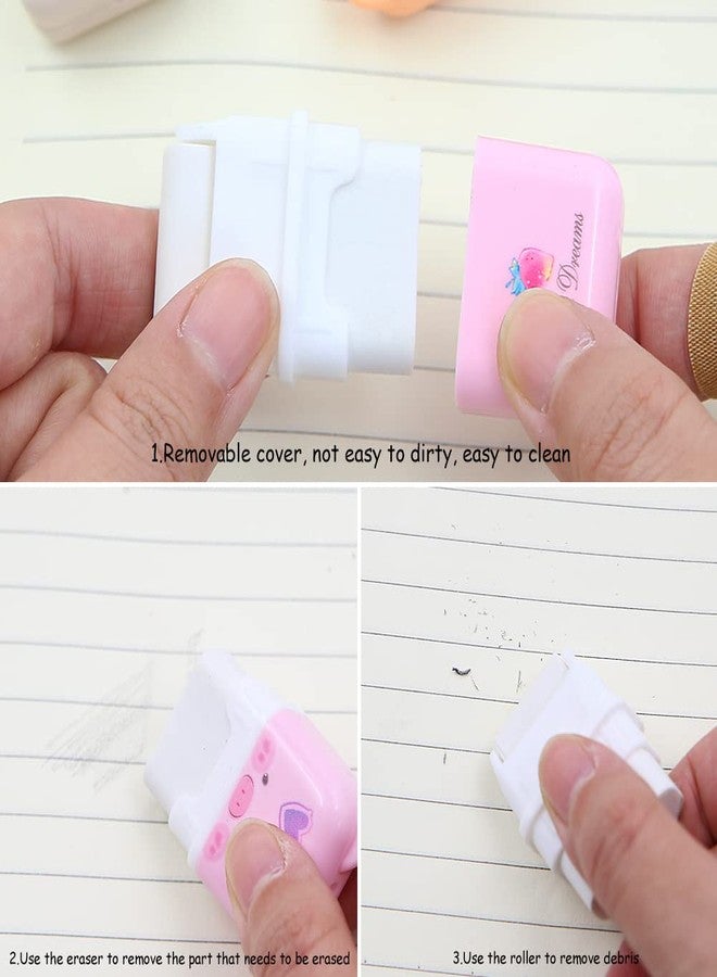 Geluode 8 Pcs Cute Erasers for Kids, Cute Cartoon Rubber, Fun Party Favor & School Supplies, Kawaii Drawing Eraser for School Office Supply Stationery - Image 3