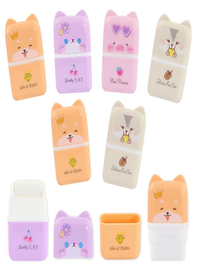 Geluode 8 Pcs Cute Erasers for Kids, Cute Cartoon Rubber, Fun Party Favor & School Supplies, Kawaii Drawing Eraser for School Office Supply Stationery - Image 1