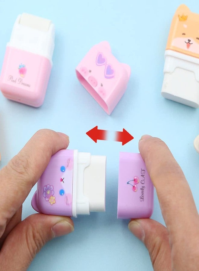 Geluode 8 Pcs Cute Erasers for Kids, Cute Cartoon Rubber, Fun Party Favor & School Supplies, Kawaii Drawing Eraser for School Office Supply Stationery - Image 4