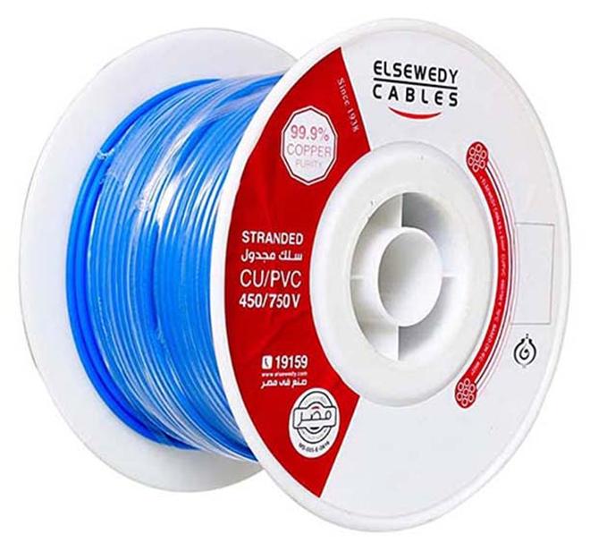 ELSEWEDY ELECTRIC El Sewedy Electric Stranded Copper Wire - 2 mm - 100m - Blue