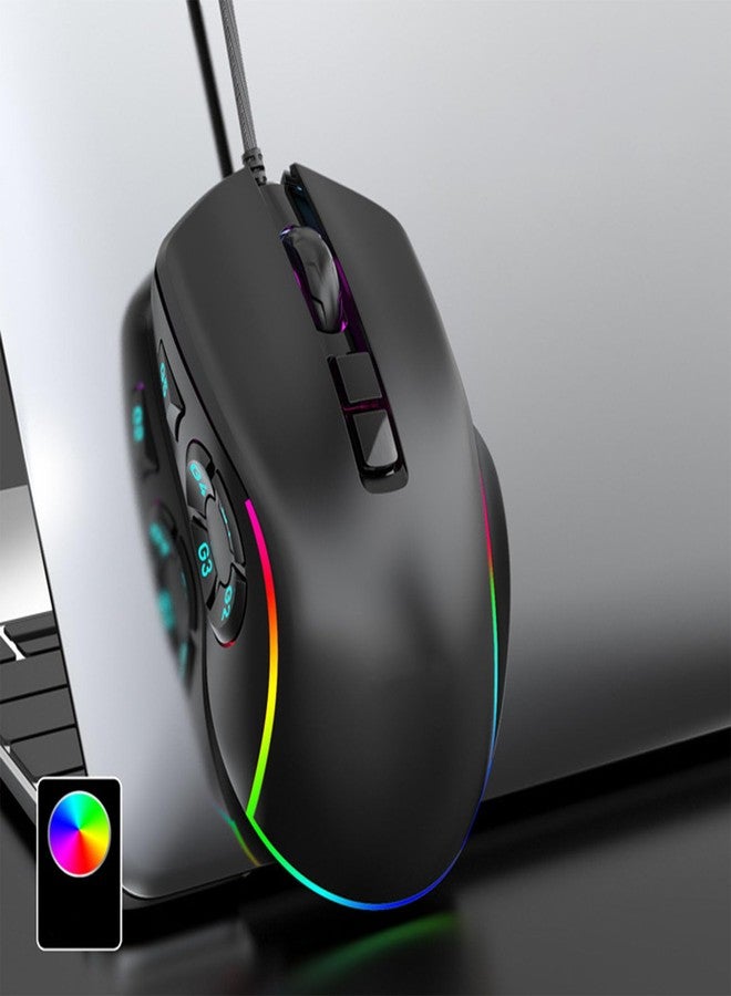Zunate RGB Gaming Mouse with 6-Level Adjustable DPI up to 7200, Wired USB for Home & Office, Ergonomic Portable Design - Image 2
