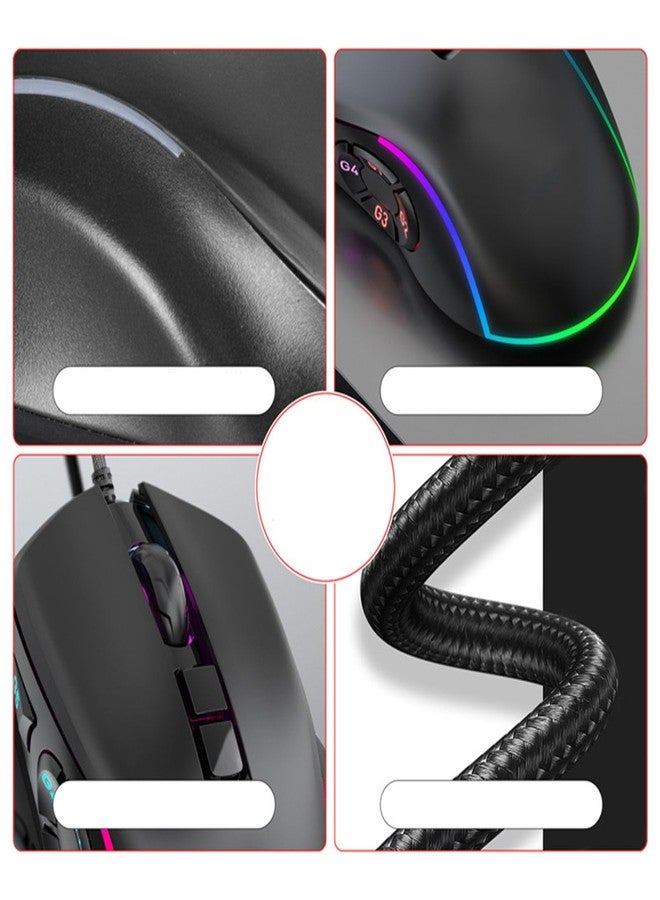 Zunate RGB Gaming Mouse with 6-Level Adjustable DPI up to 7200, Wired USB for Home & Office, Ergonomic Portable Design - Image 5