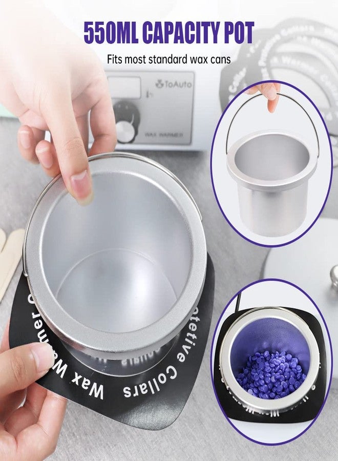 TOAUTO Waxing Kit Wax Warmer Hair Removal with Wax Beans Set Digital Display for Women and Men Home Bikini Brazilian Facial Legs Armpit Eyebrow - Image 5