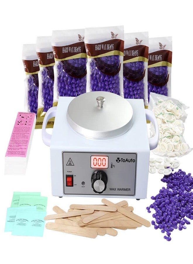 TOAUTO Waxing Kit Wax Warmer Hair Removal with Wax Beans Set Digital Display for Women and Men Home Bikini Brazilian Facial Legs Armpit Eyebrow - Image 1