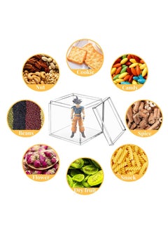 Oasisgalore 4 Packs Clear Acrylic Box Square Cube Plastic Storage Box with Lid for Candy Pill and Tiny Jewelry  - Image 4