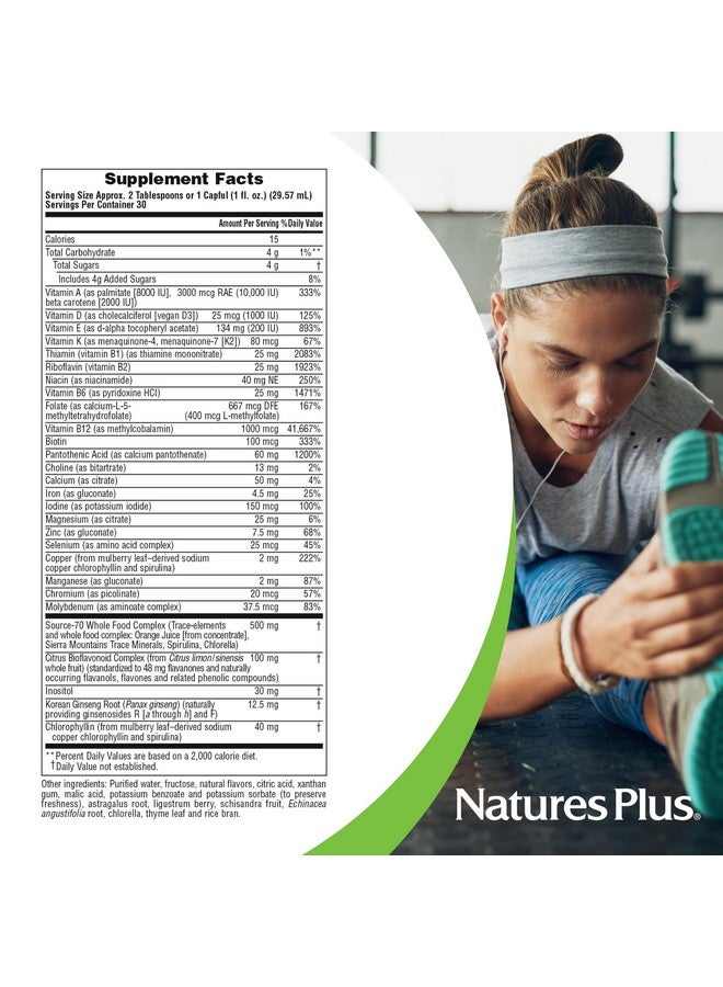 Natures Plus Source of Life Liquid, Tropical Fruit - 30 fl oz - Multivitamin & Mineral Supplement - Gluten Free, Vegetarian - 30 Servings - Image 5