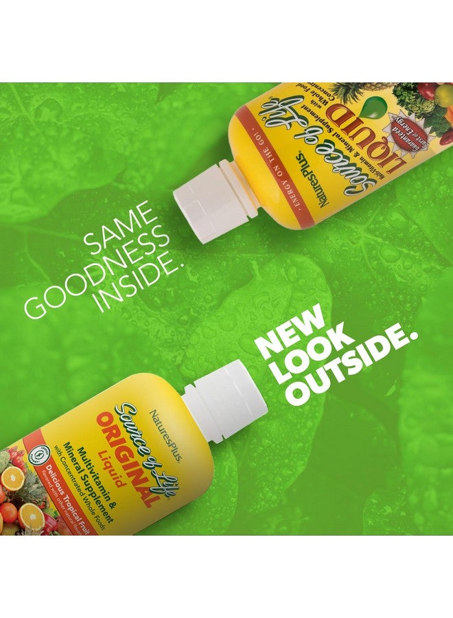 Natures Plus Source of Life Liquid, Tropical Fruit - 30 fl oz - Multivitamin & Mineral Supplement - Gluten Free, Vegetarian - 30 Servings - Image 2