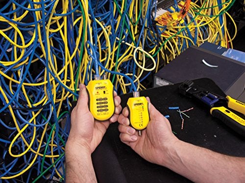 Sperry Instruments TT64202 Cable Test Plus, Coax & UTP/STP Cable Tester - Detects: Shorts / Miss-wires & Reversals, Wiring Reference Chart Included, 2 Pc. Kit, Yellow & Black - Image 5