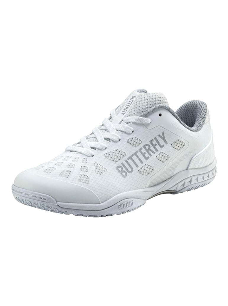 Butterfly Lezoline Levalis Shoes: Performance Table Tennis Shoes, Enhanced Comfort and Fit High Grip, Footwork Support Platinum white 45 - Image 1