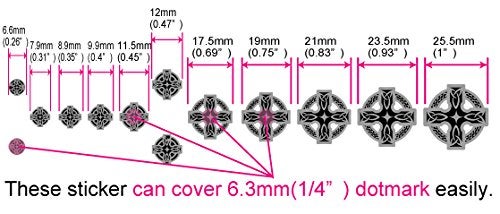 Inlaystickers Jockomo Metallic Celtic Cross Guitar Inlay Sticker - Image 4