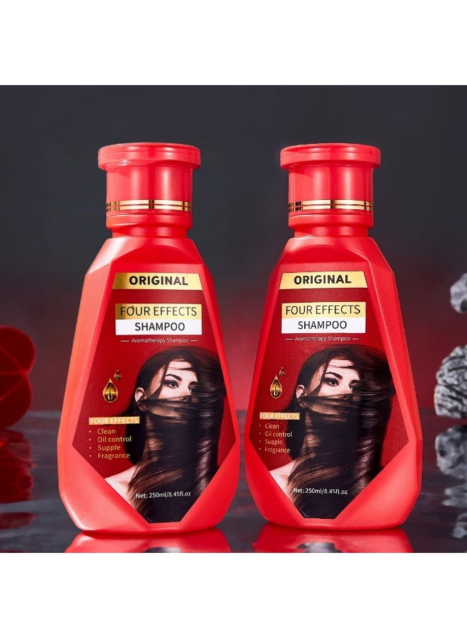 أوريجنال عبوتان من شامبو معطر 4 في 1 للنساء، ينظف الشعر ويتحكم في إفراز الزيوت، ويتركه ناعمًا ومعطرًا، 250 مل × 2 - Image 1