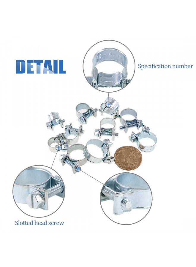 Glarks مجموعة مشابك خرطوم صغيرة بأسلوب حقن الوقود 120 قطعة 10 أحجام لخرطوم الديزل والبنزين - Image 3