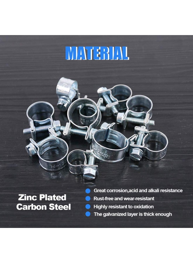 Glarks مجموعة مشابك خرطوم صغيرة بأسلوب حقن الوقود 120 قطعة 10 أحجام لخرطوم الديزل والبنزين - Image 2