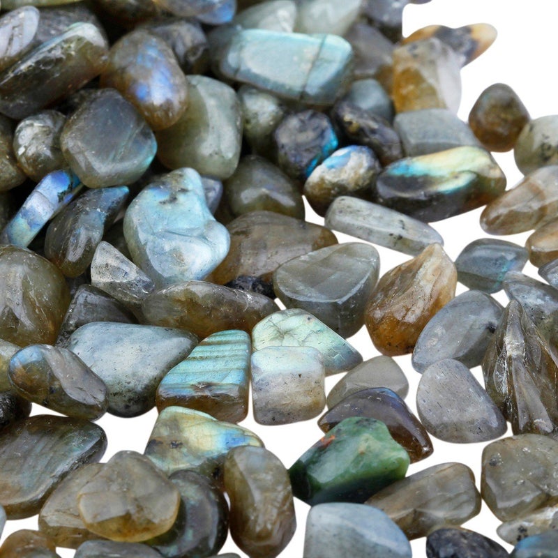Rockcloud 1 Lb Labradorite Small Tumbled Chips Crushed Stone Healing Reiki Crystal Jewelry Making Home Decoration - Image 3