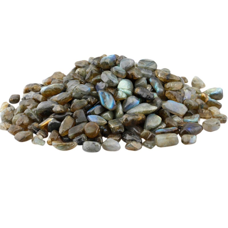 Rockcloud 1 Lb Labradorite Small Tumbled Chips Crushed Stone Healing Reiki Crystal Jewelry Making Home Decoration - Image 2