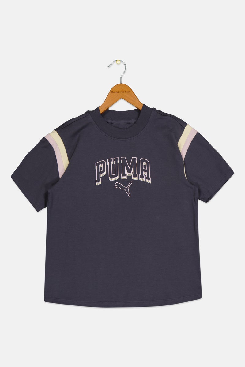 PUMA Kids Boy Crew Neck Short Sleeve Outdoor T-Shirt, Grey - Image 1