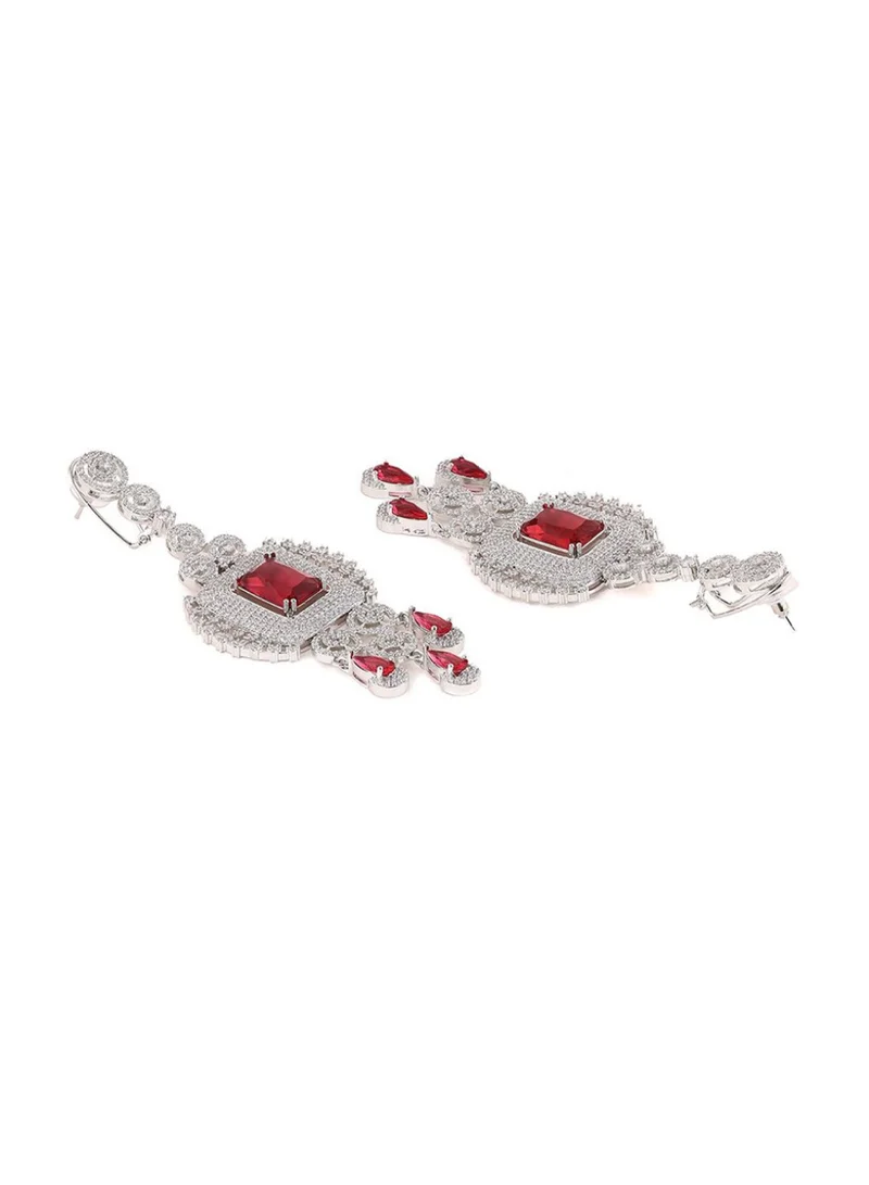 Priyaasi -Studded Contemporary Drop Earrings
