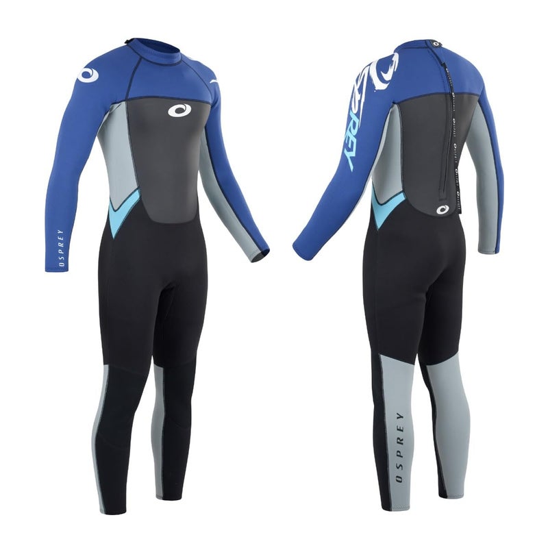 OSPREY Osprey Men's Full Length 3 mm Summer Wetsuit, Adult Neoprene Surfing Diving Wetsuit, Origin, Blue, M - Image 1