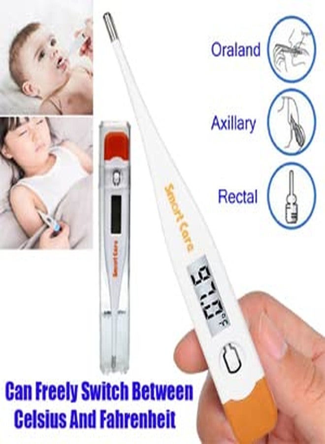 SMARTCARE Digital Thermometer - Precise Body Fever Monitoring for Kids, Adults & Babies (2-Pack) - Oral or Underarm Use with Beep Function - Reliable Health Companion - Image 2
