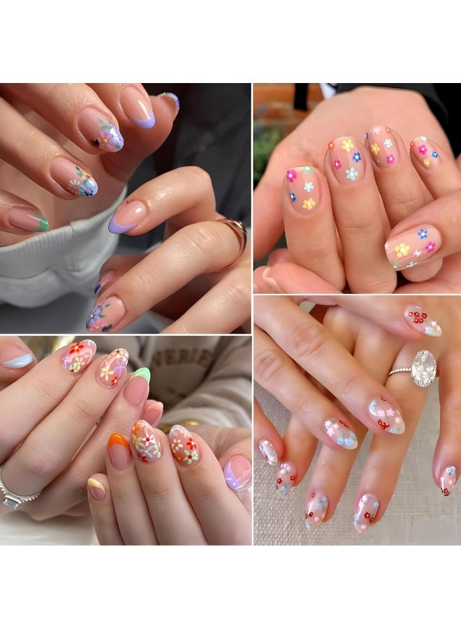 30 ورقة ملصقات أظافر على شكل زهور ملونة، ملصقات أظافر ثلاثية الأبعاد ذاتية اللصق، ملصقات أظافر على شكل زهور الأقحوان اللطيفة، لوازم أظافر على شكل قلب، إكسسوارات تزيين تصميم فن الأظافر للنساء والفتيات - Image 5