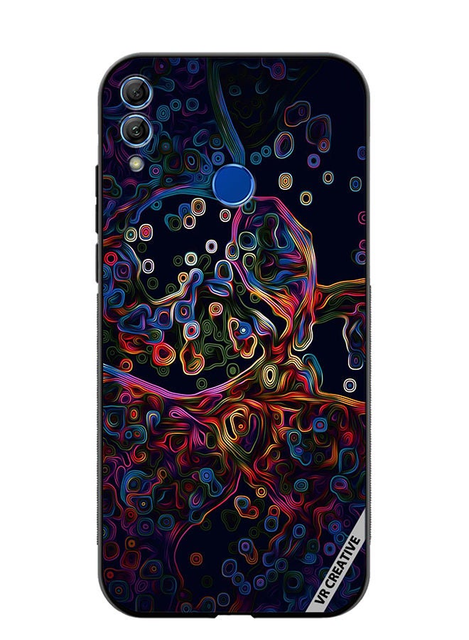 Protective Case Cover For Honor 10 Lite Abstract Design Multicolour