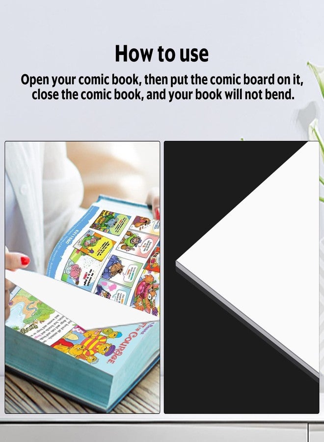 YSCARE ألواح YSCare 100 للكتب المصورة، ألواح للكتب المصورة بالحجم الحالي، لوح دعم خالٍ من الأحماض، لوح سميك ومتين للكتب المصورة العادية (أبيض) - Image 5