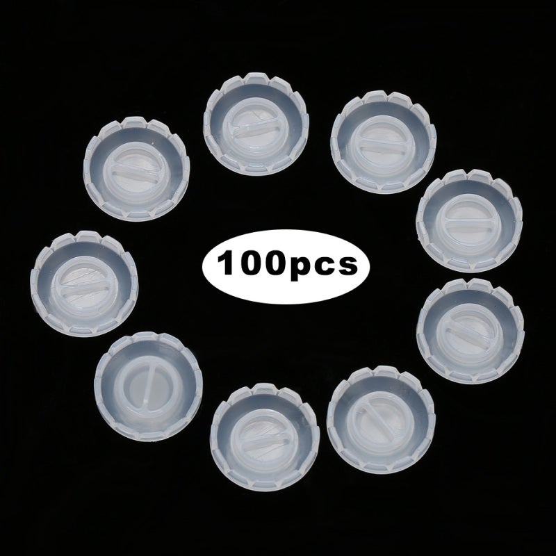100Pcs Disposable Eyelash Ring Holder Eyelash Extension Glue Adhesive Stand - Image 5