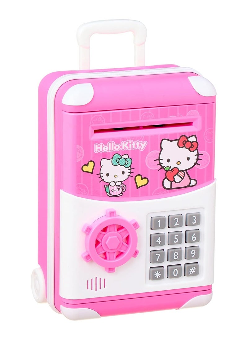 TOY GARDEN - Hello Kitty Electronic Money Bank with Password Lock | Auto Scroll Cash & Coin Saving Box | Mini ATM Piggy Bank for Kids | Perfect Gift for Boys & Girls - Image 1