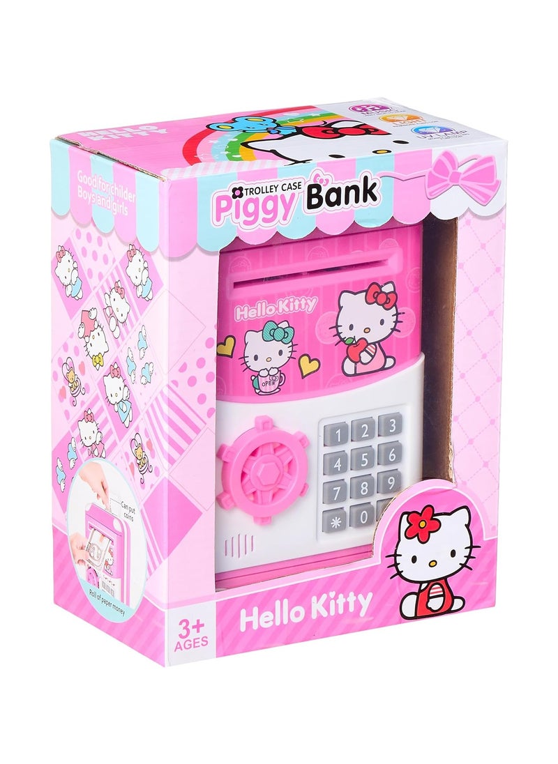TOY GARDEN - Hello Kitty Electronic Money Bank with Password Lock | Auto Scroll Cash & Coin Saving Box | Mini ATM Piggy Bank for Kids | Perfect Gift for Boys & Girls - Image 1