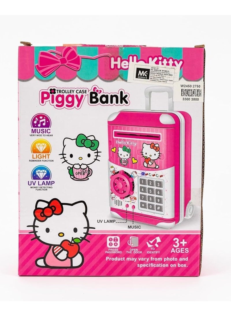 TOY GARDEN - Hello Kitty Electronic Money Bank with Password Lock | Auto Scroll Cash & Coin Saving Box | Mini ATM Piggy Bank for Kids | Perfect Gift for Boys & Girls - Image 1