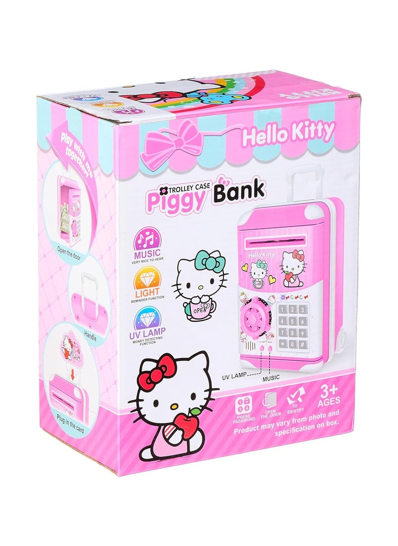 TOY GARDEN - Hello Kitty Electronic Money Bank with Password Lock | Auto Scroll Cash & Coin Saving Box | Mini ATM Piggy Bank for Kids | Perfect Gift for Boys & Girls - Image 1